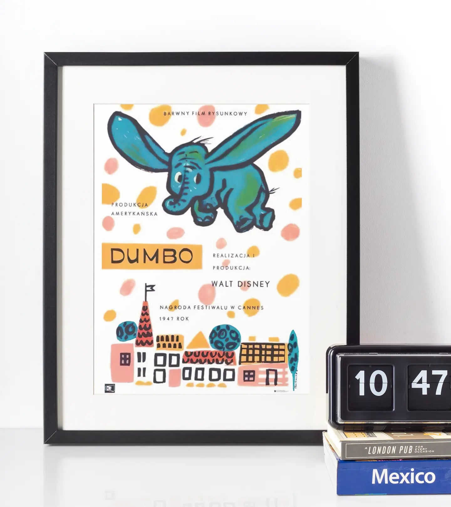 Poster Dumbo Walt Disney version polonaise, école polonaise affiche,  affiche Disney rare Trendsandprints