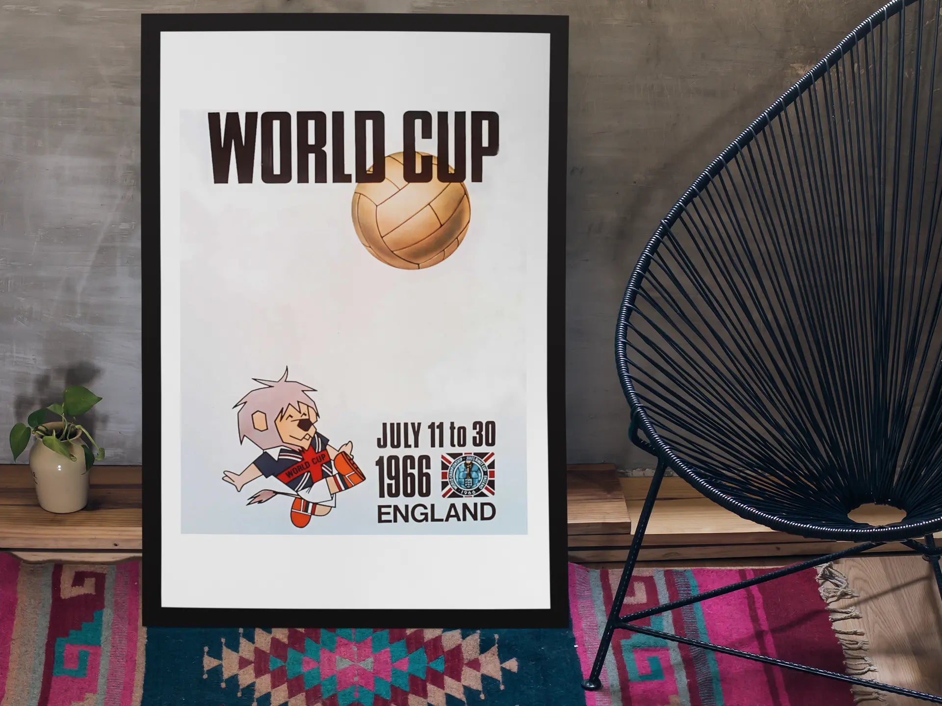Poster coupe du monde de football 1966 Trendsandprints